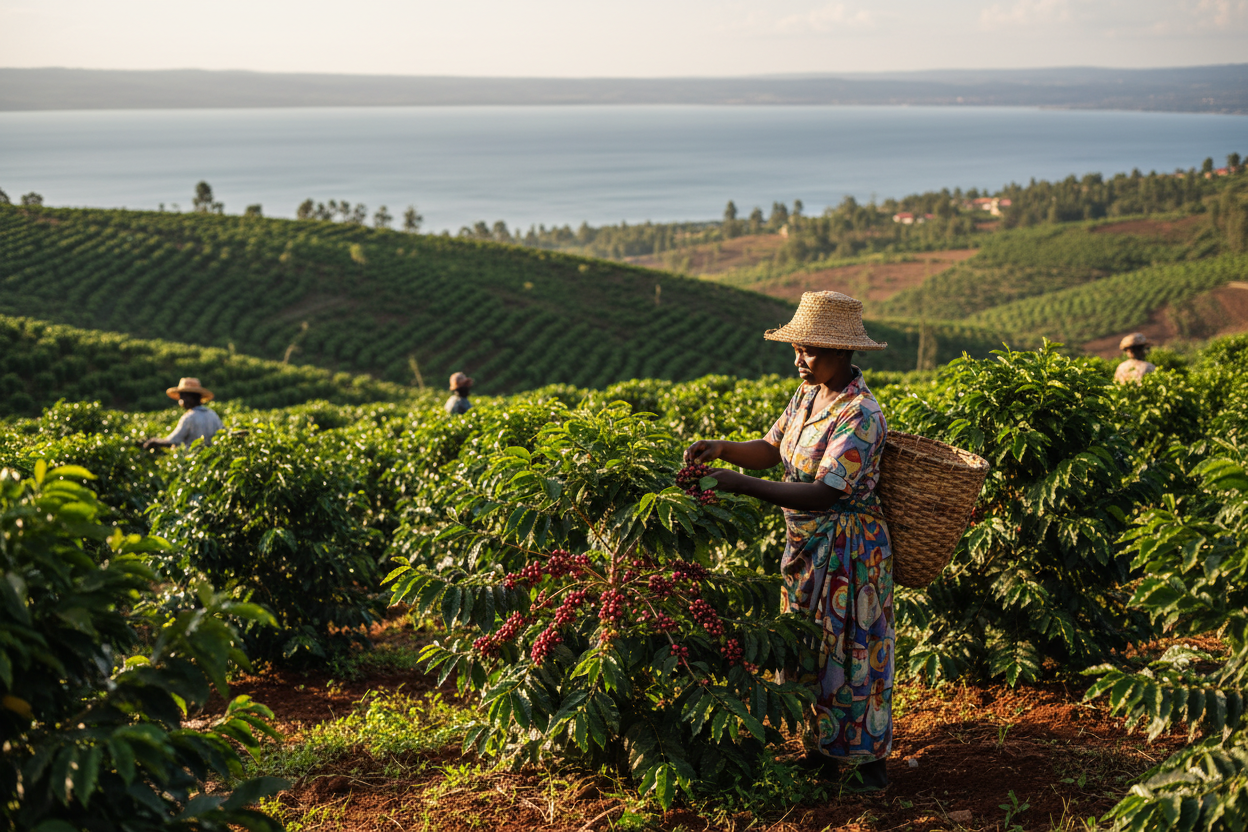 Rwanda fermier recolta