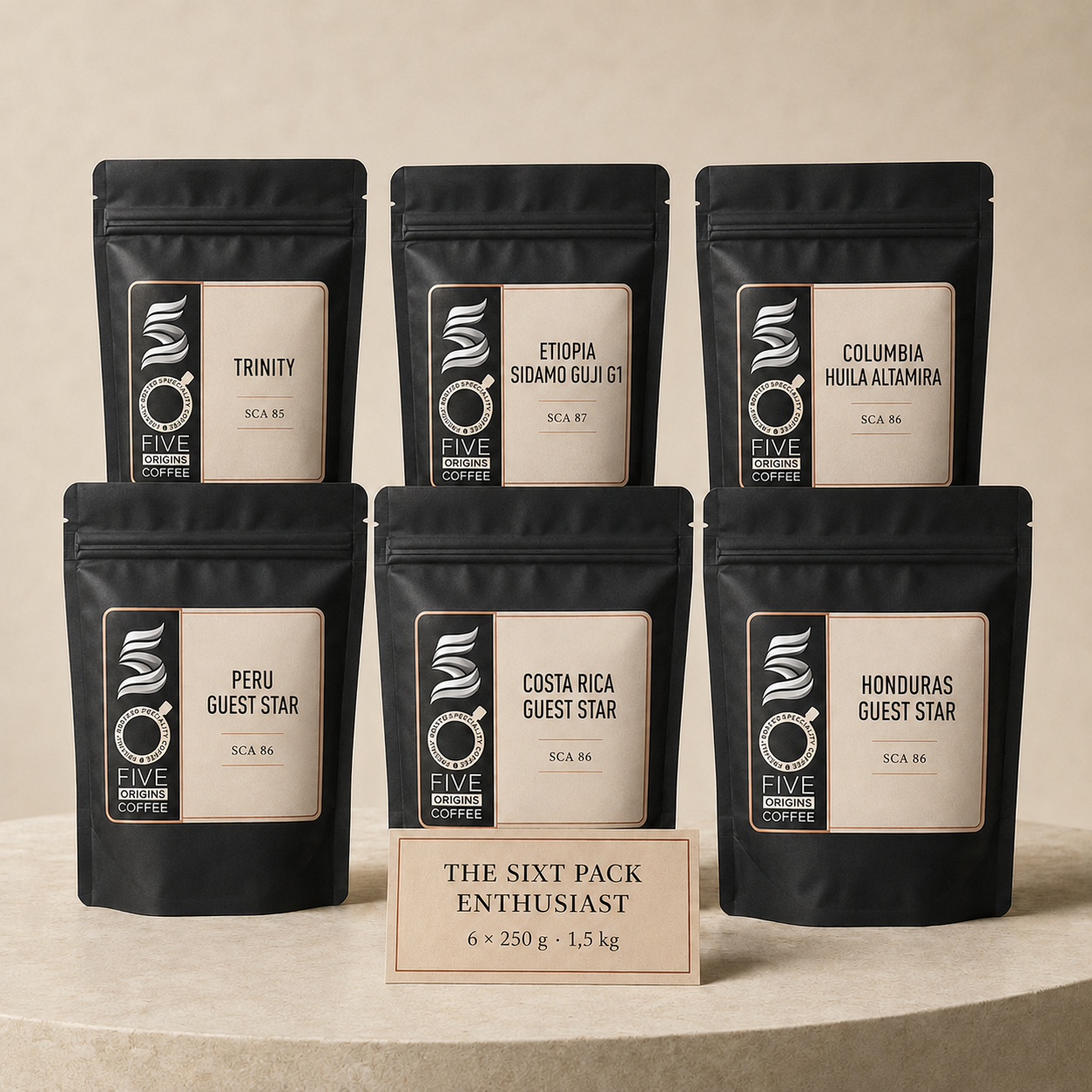 The Sixt Pack - Pachet de degustare cafea de specialitate -  Entuziast