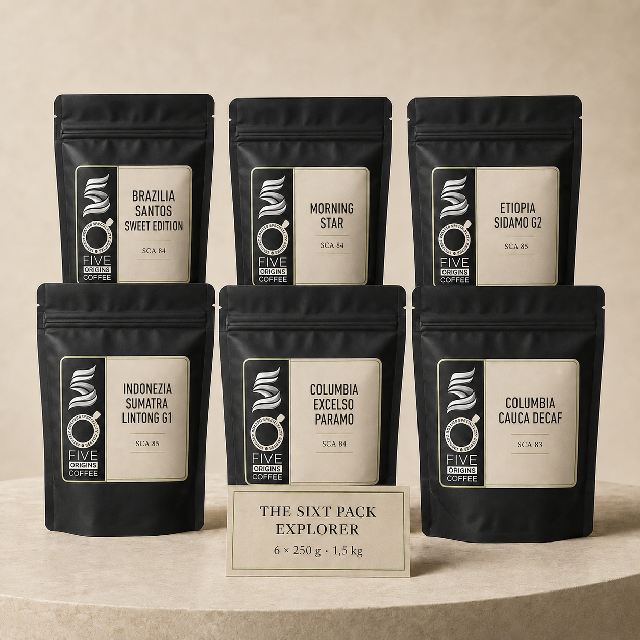 The Sixt Pack - Pachet de degustare cafea de specialitate - Explorer